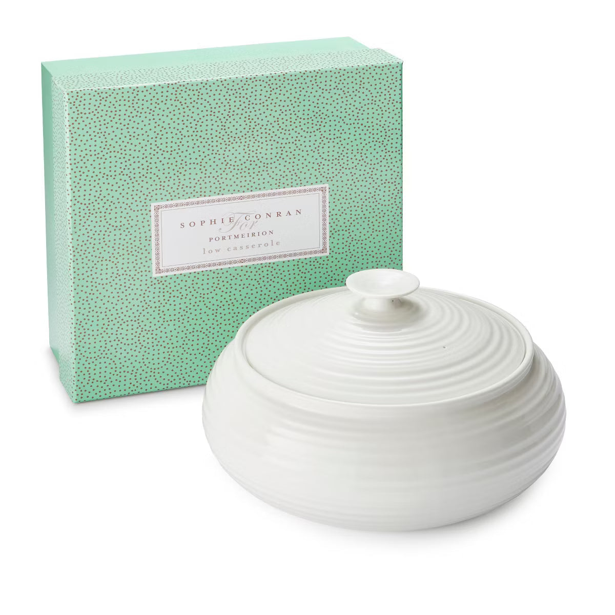 Casserole Dish – 6 Pint Fine Porcelain Round Bakeware, Freezer – White