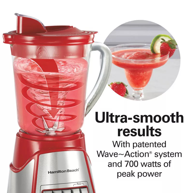 Countertop Blender – Function Blender 58147: 12 Speeds, 700 Watts, 40 oz Capacity – Red