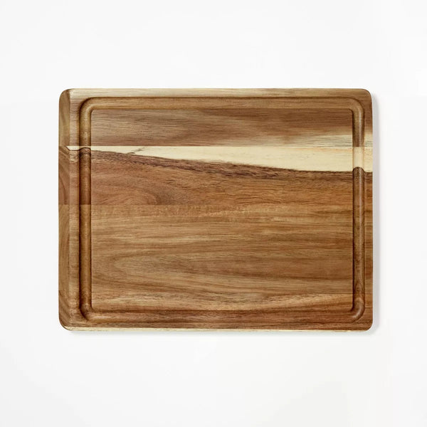 Cutting Board – Culinvaro 10"x13" Reversible Acacia Wood Cutting Board Natural