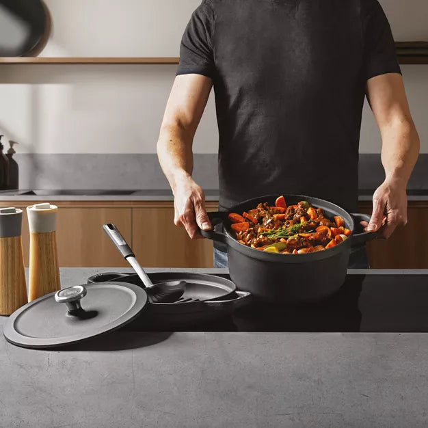 Cookware Set – 4Pc Enameled Cast Iron Cookware Set – Black