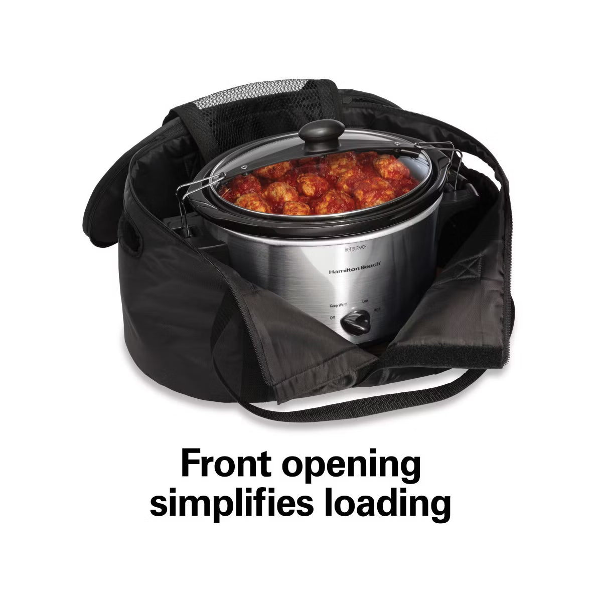 Insulated Bag – Slow Cooker Travel Case 33002: Insulated Carrying Bag – Black