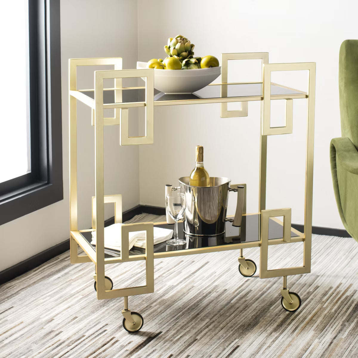 Bar Cart – Culinvaro Eliza 2 Tier Bar Cart - BCT8005A