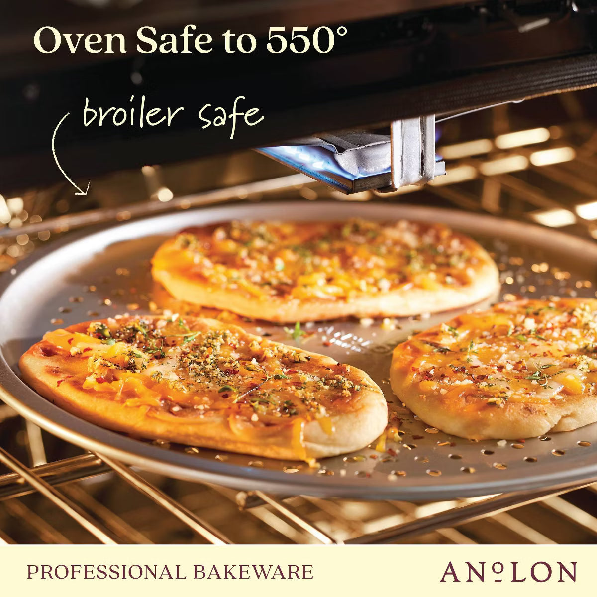 Pizza Pan – 4" Pro Bake Bakeware Aluminized Steel Perforated Pizza Pan – Dots