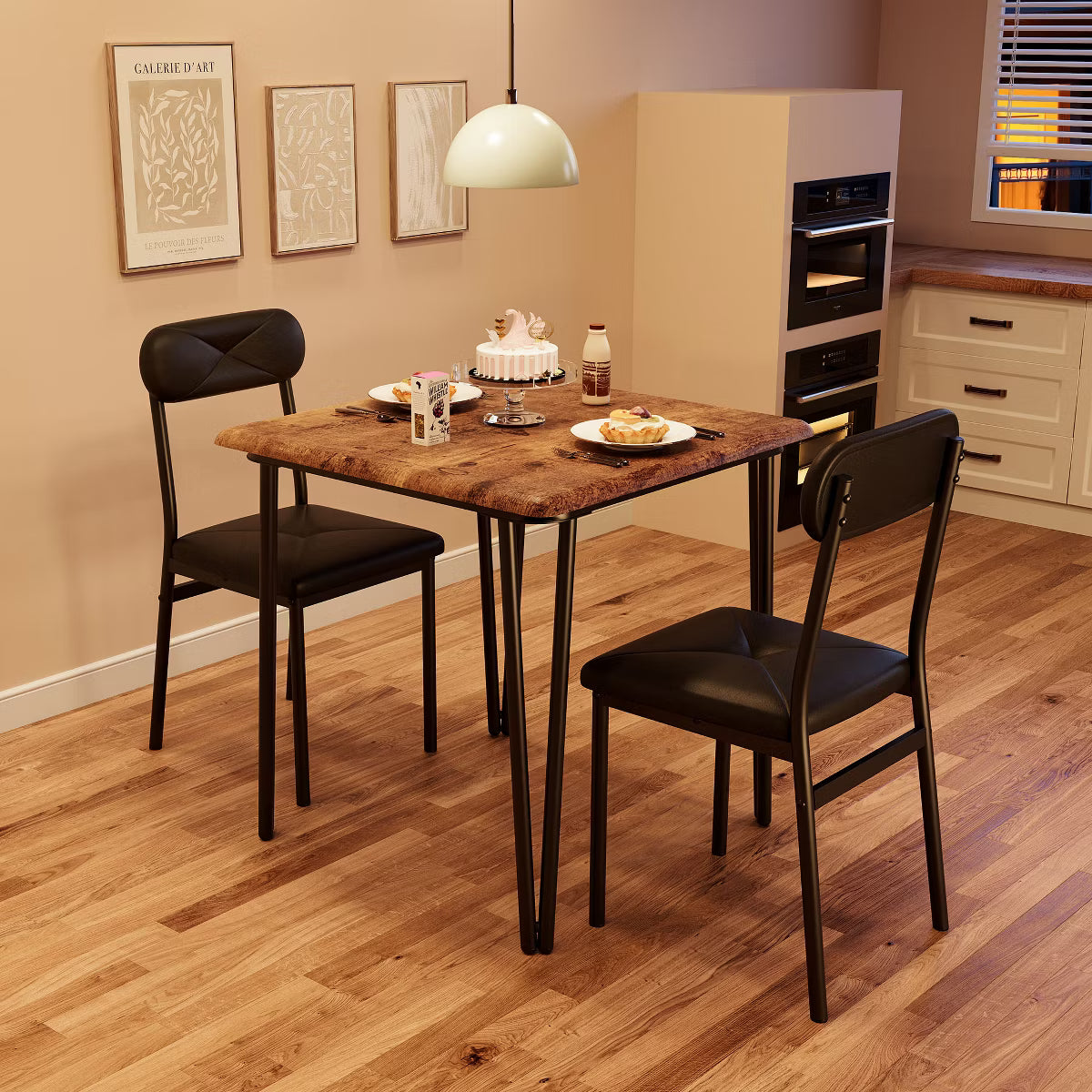 Kitchen dining table set of 2 Small Square Kitchen Dining Tables Set