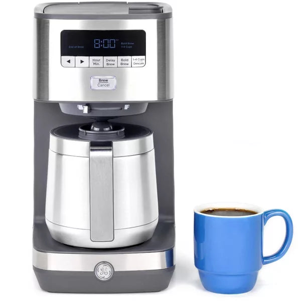 Drip Coffee Maker – 10 Cup Drip Coffee Maker with Single Serve and Thermal Carafe – Silver