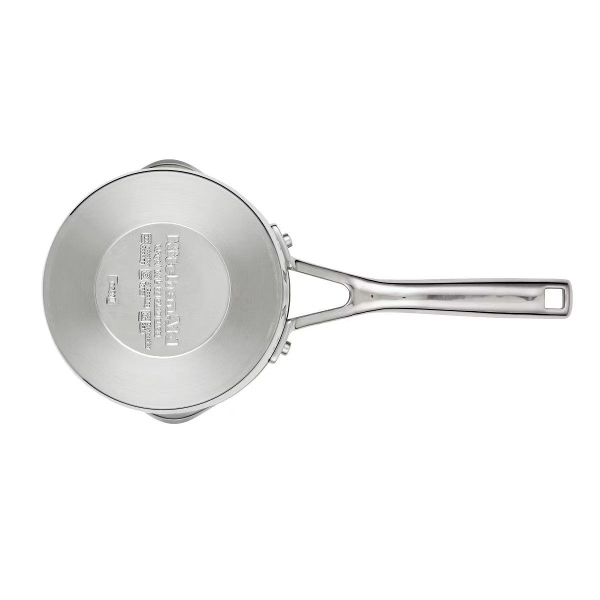Saucepan – 3-Ply Base 1.5qt Open Saucepan with Spouts – Silver