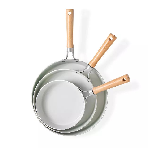 Frying Pan – 3 Piece Nonstick Frying Pan Set – Green