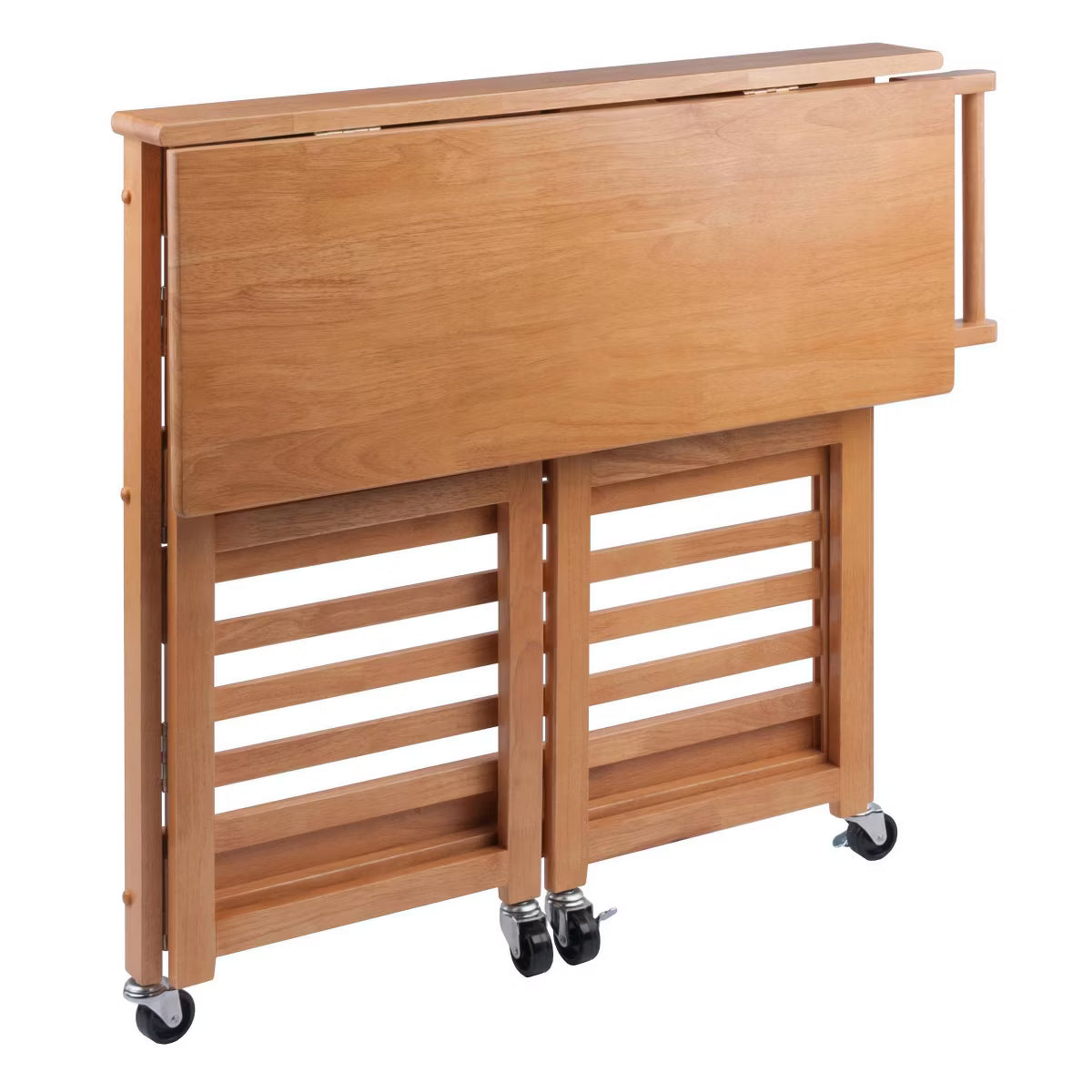 Storage Cart – Culinvaro Foldable Cart Wood/Light Oak