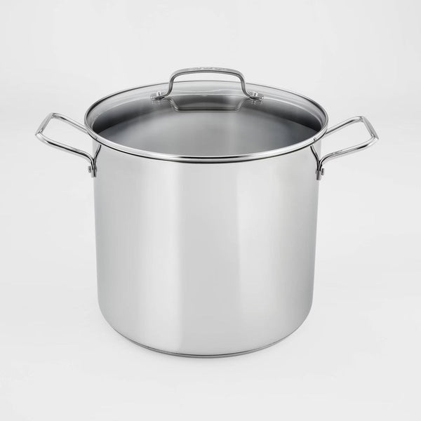 Stock Pot – 16qt Stock Pot with Cover – Silver