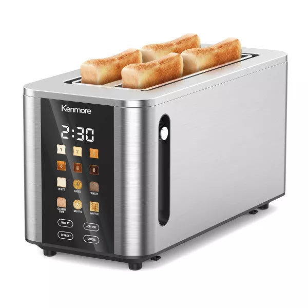 Toaster – 4-Slice Digital Long Slot Toaster with Touch Control St4-Slice – White