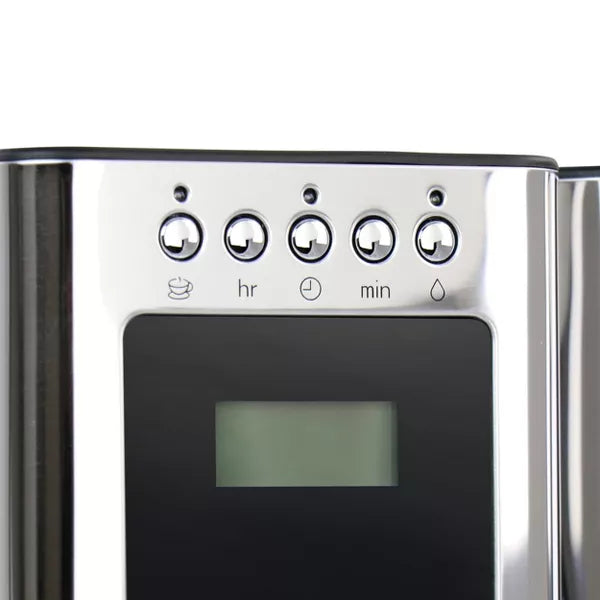 Drip Coffee Maker – Glass 8 Cup Coffeemaker – Silver And Black