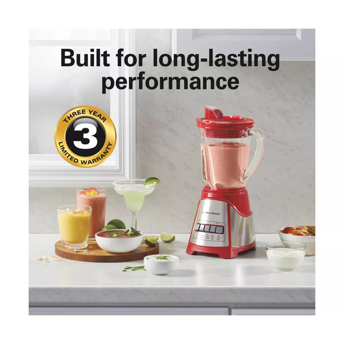 Countertop Blender – Function Blender 58147: 12 Speeds, 700 Watts, 40 oz Capacity – Red