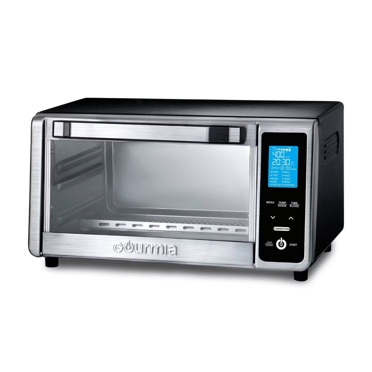 Toaster Oven – Digital 4-Slice Toaster Oven Air Fryer with 11 Cooking Functions – Silver