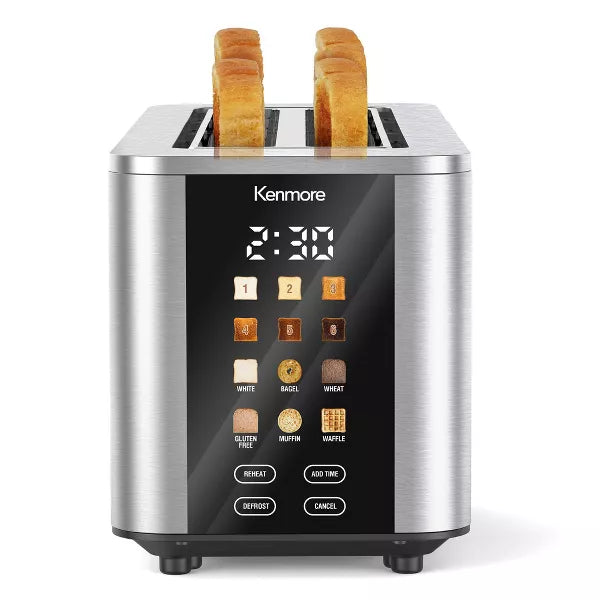 Toaster – 4-Slice Digital Long Slot Toaster with Touch Control St4-Slice – White