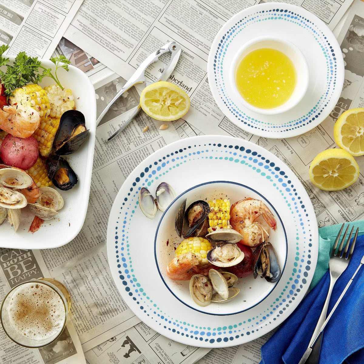 Lunch Plate – Culinvaro 4pk Ocean Blue Lunch Plates  4 out of 5 stars