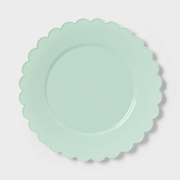 Dinner Plate – Culinvaro 8ct Sage Green Scallop Dinner Plastic Plates