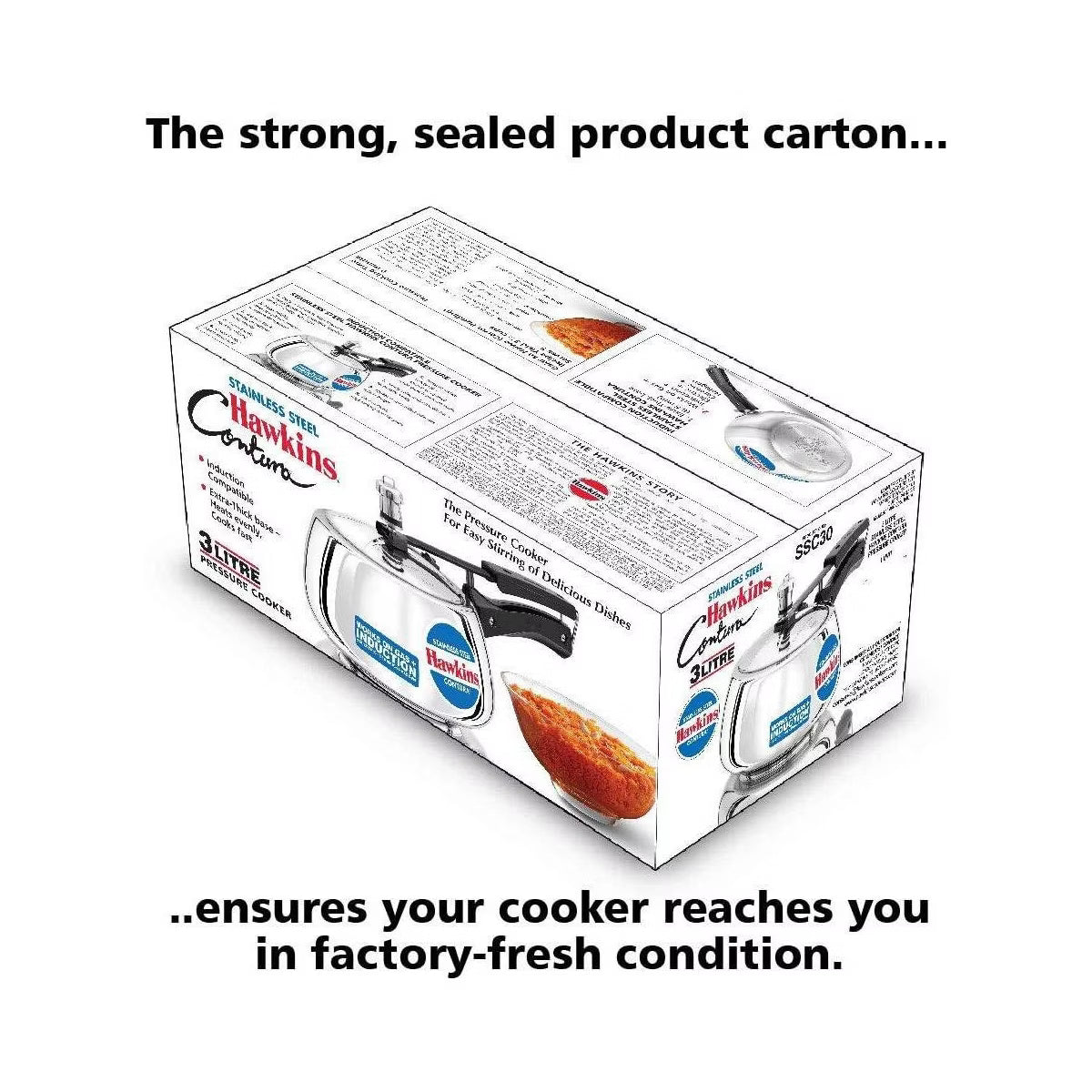 Pressure Cooker – 3L Contura Induction Compatible Pressure Cooker – Stainless Steel