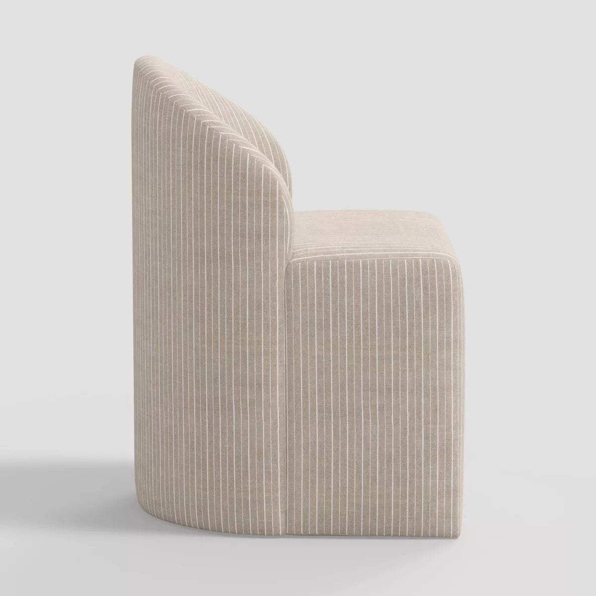 Ella Upholstered Tub Dining Chair in Pinstripe