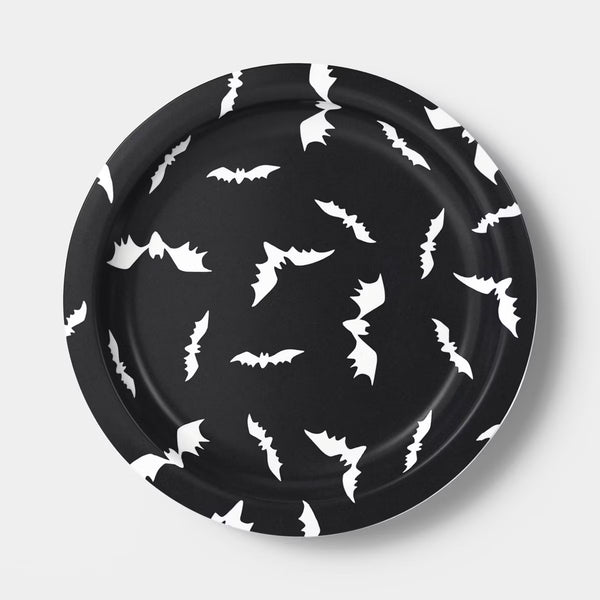 Salad Plate – Culinvaro 8.5" Halloween Melamine Bats Salad Plate Black