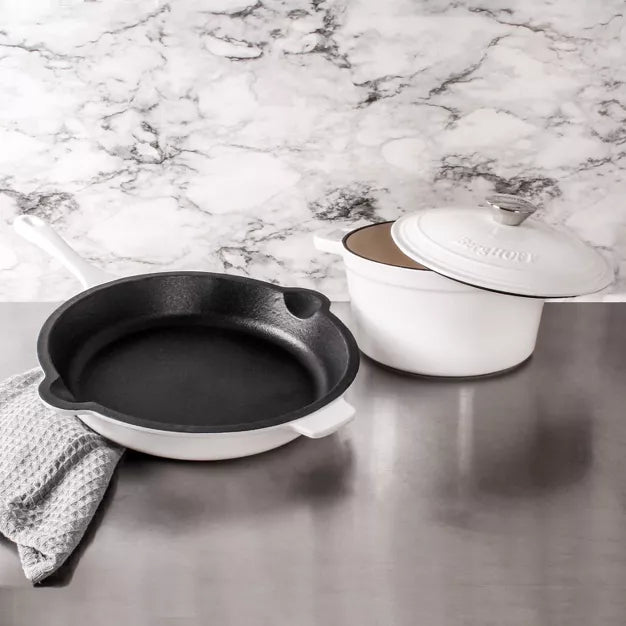 Cookware Set – Neo 3Pc Cast Iron Cookware Set – White