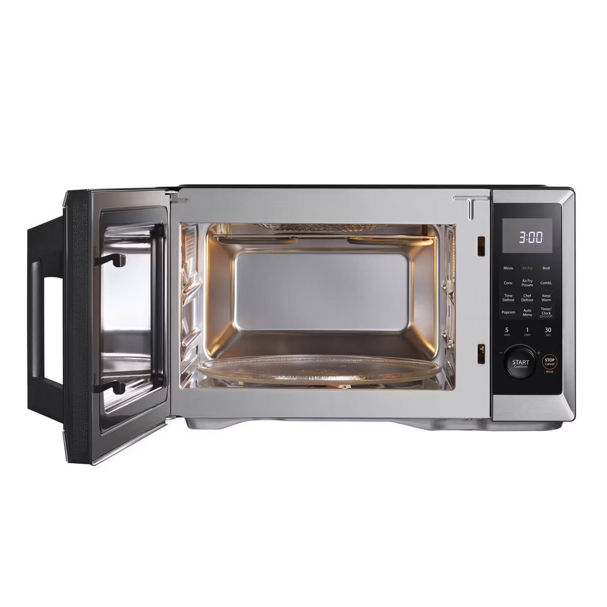 Microwave Oven – 1.0 cu ft Top Airfry Mulitifunctional Countertop Microwave – Black