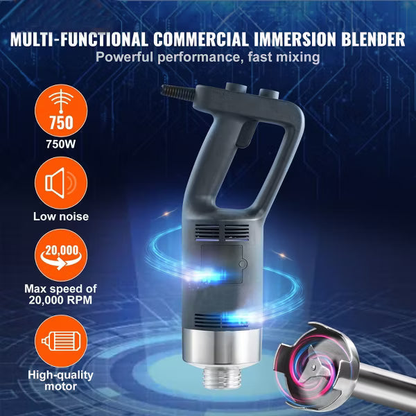 Immersion Blender – Blender, 750W 16" Heavy Duty Hand Mixer – Stainless Steel