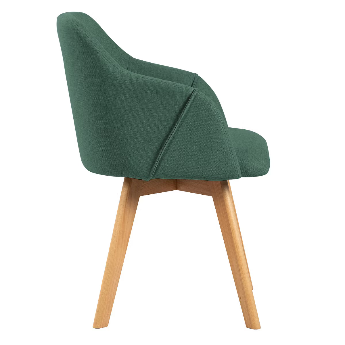 Swivel Dining Chairs Set of 2, Linen Upholstered Armchairs with Solid Wood Legs