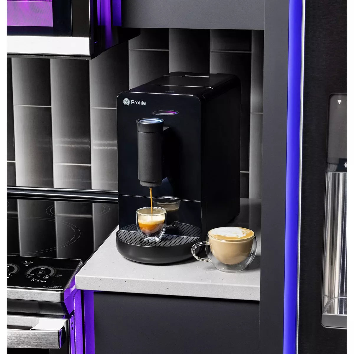 Espresso Machine – Profile Automatic Espresso Machine One Touch Brew – Black
