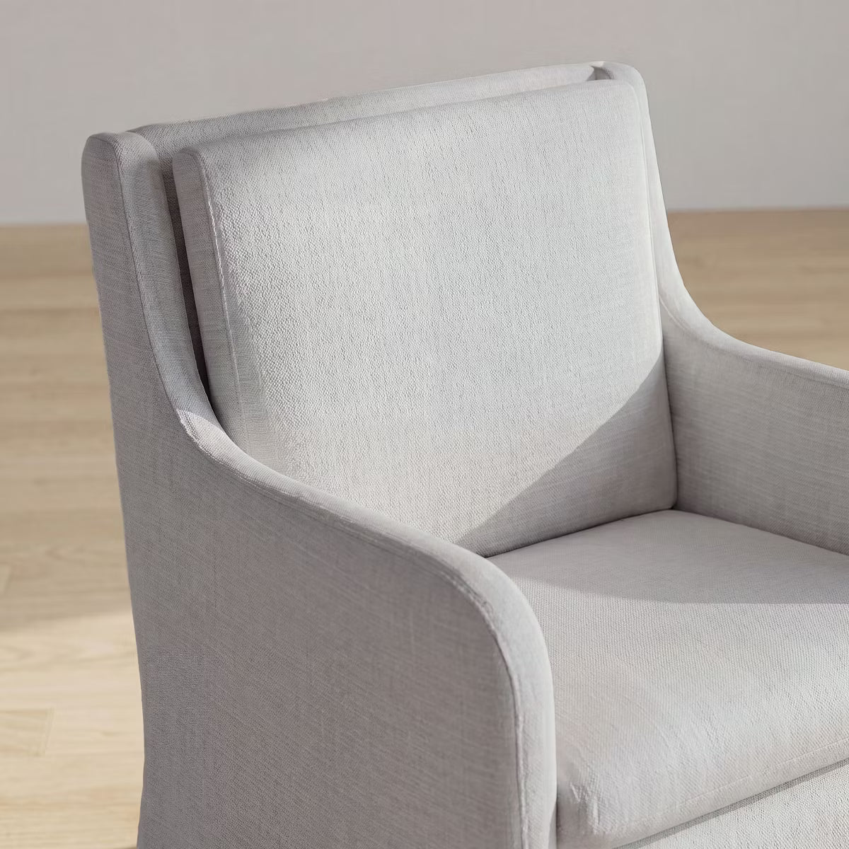 Set of 6 Upholstered Dining Chairs with Casters, Removable Seat Cushion