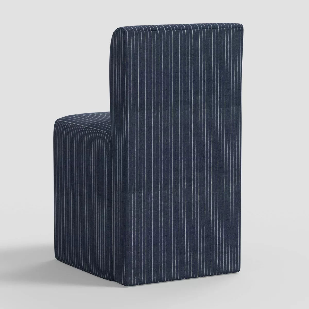 Amelia Fully Upholstered Dining Chair in Pinstripe