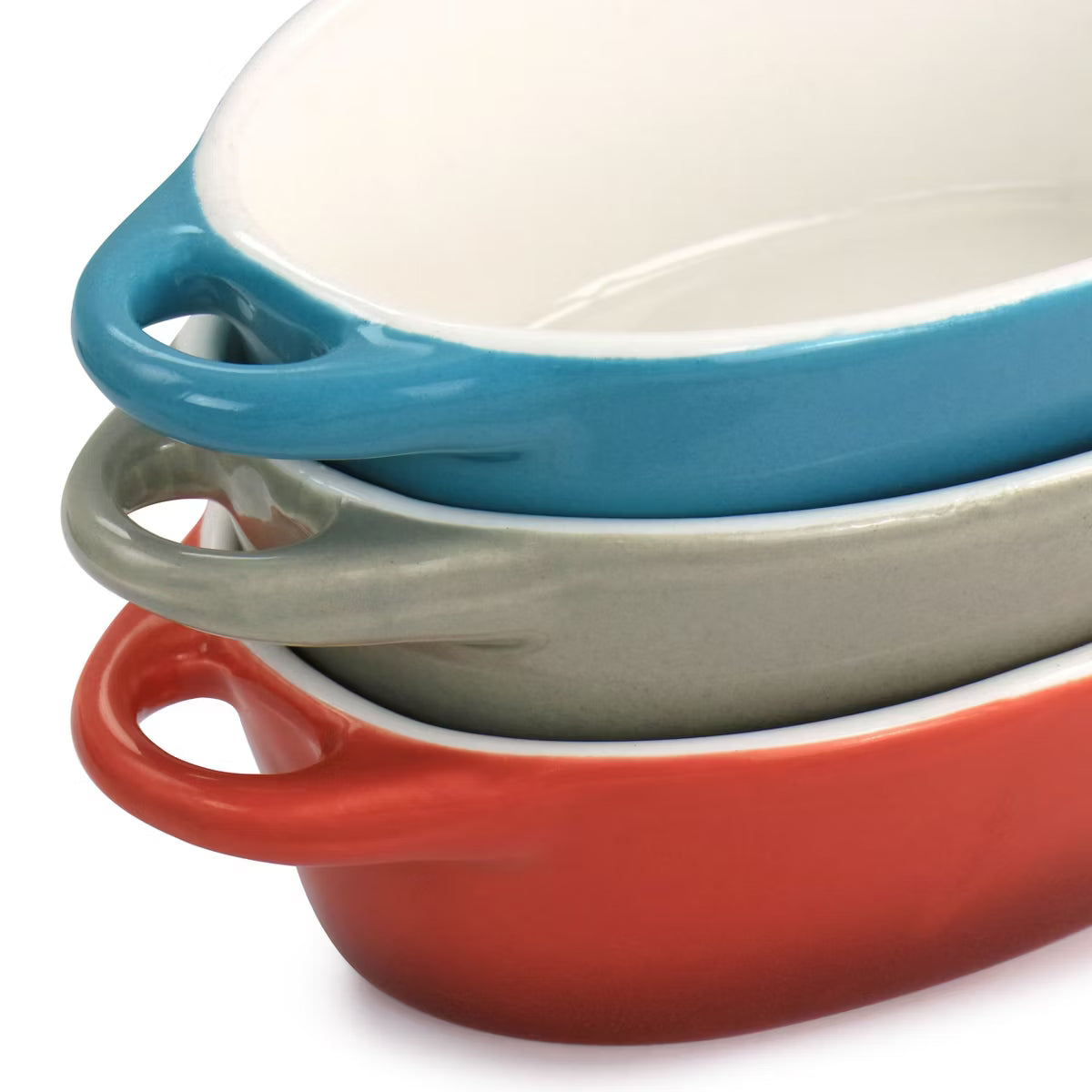 Casserole Dish – Piece 6.7oz Stoneware Mini Oval Casserole Set in Assorted Colors 4 – Blue