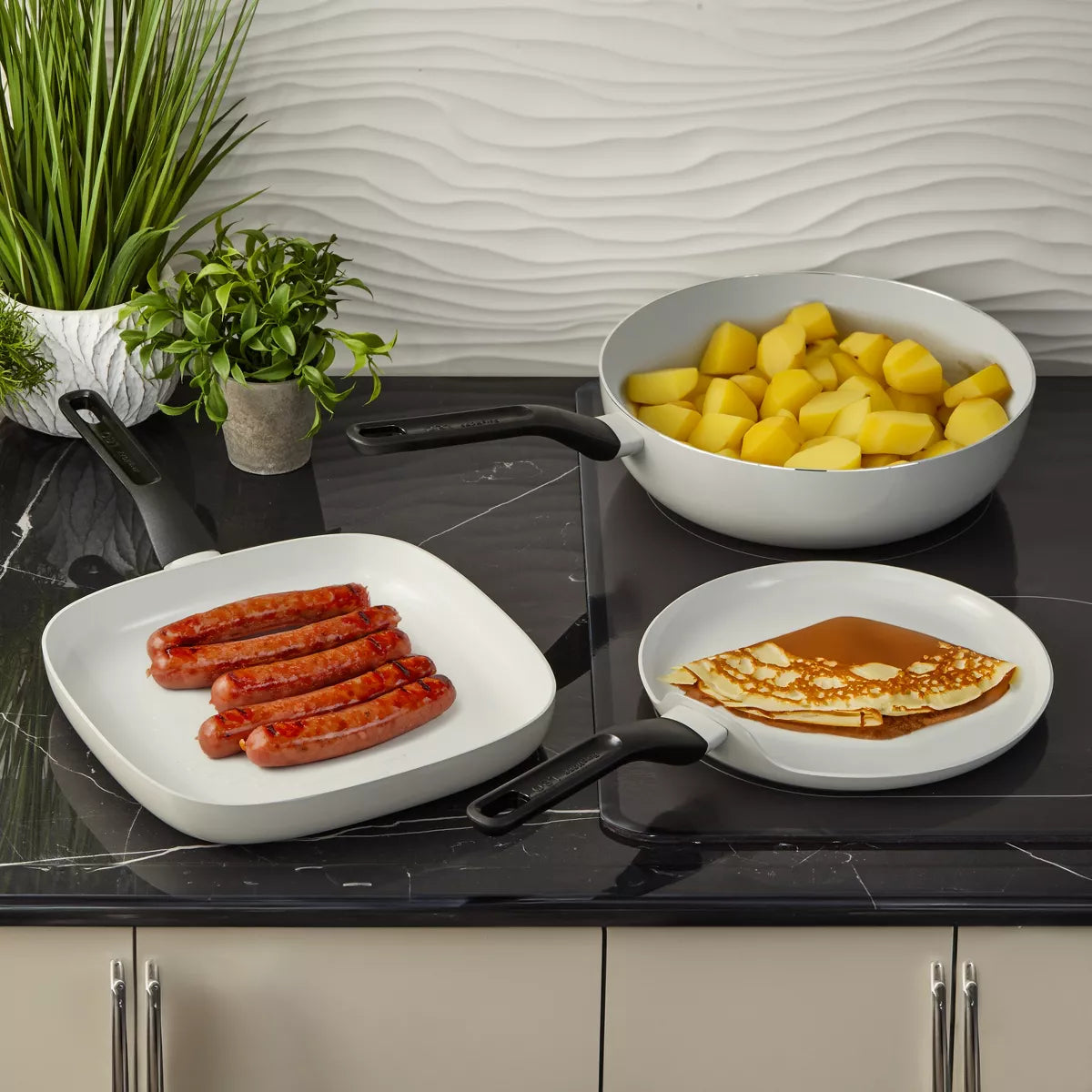 Cookware Set – Leo Glints Nonstick Ceramic 3Pc Cookware Set – 5pc