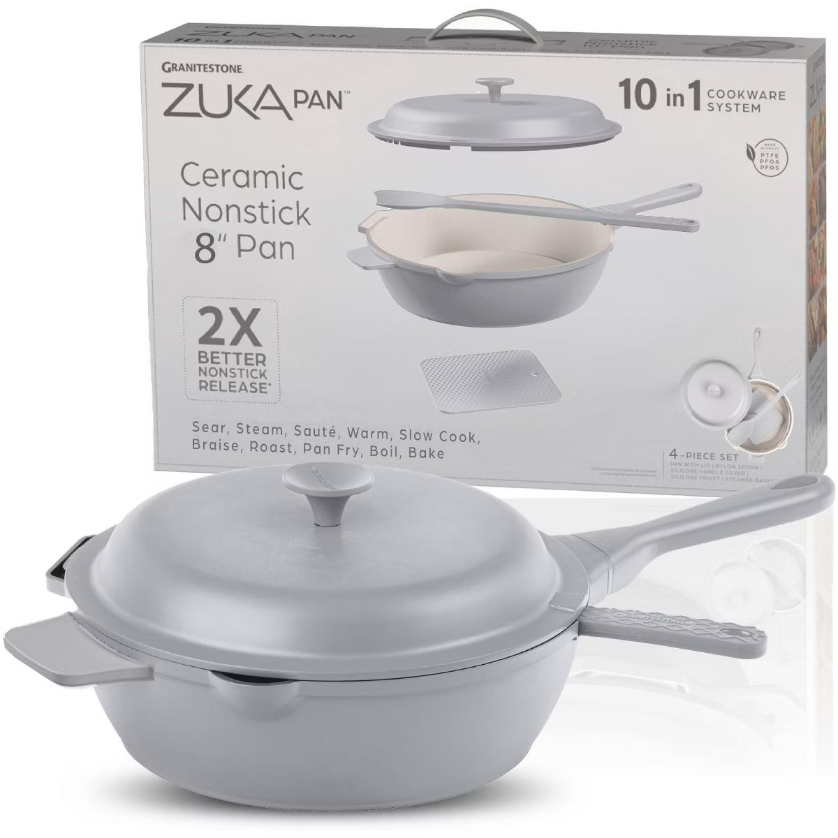 Frying Pan – Zuka Everyday Pan 8" Nonstick Multi – Grey