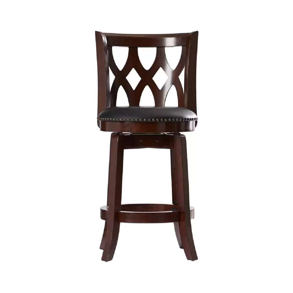 24" Cathedral Swivel Counter Height Barstool Dark Cherry Industries