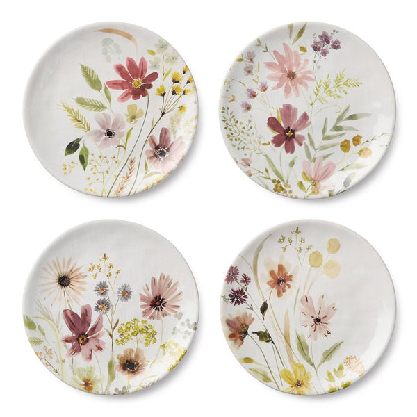 Salad Plate – Culinvaro Wildflowers Set of 4 Assorted Salad Plates
