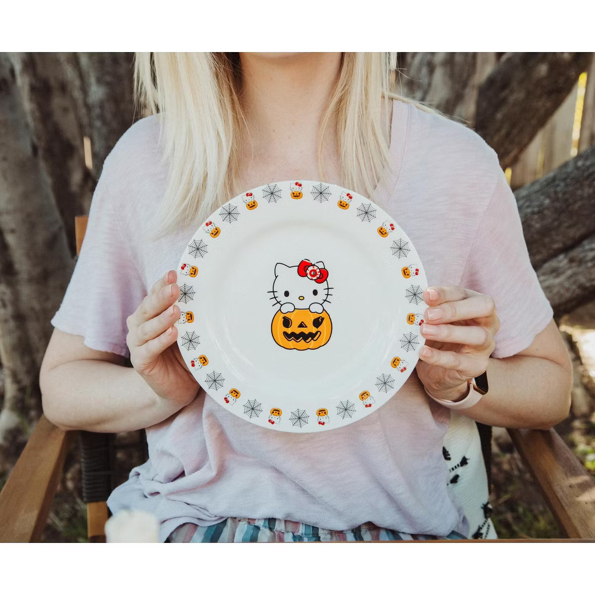 Dinner Plate – Culinvaro Pumpkin Boo 8-Inch Ceramic Dinner Plate