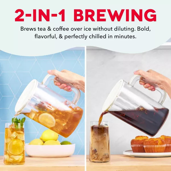 Cold Brew Coffee Maker – Summer Sippers Iced Tea & Coffee Maker – Cream