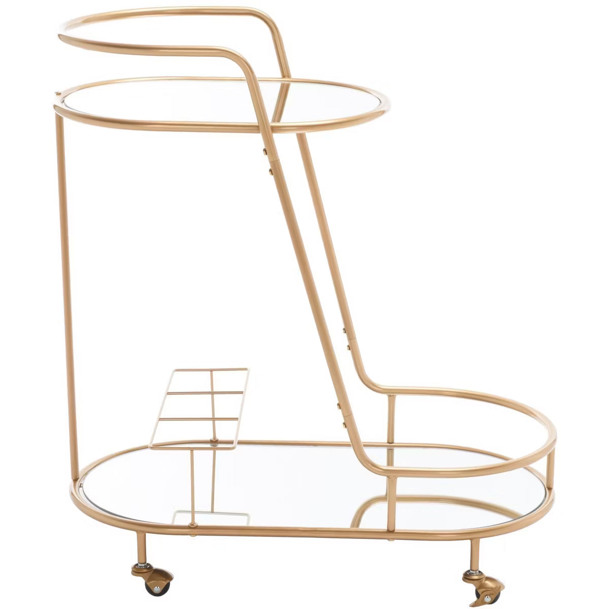 Bar Cart – Culinvaro Midas 2 Tier Oval Bar Cart - BCT8008A