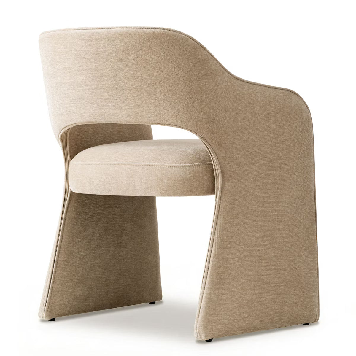 Modern Dining Chairs Set of 6, Fully Upholstered Brie Chenille Kitchen Chairs