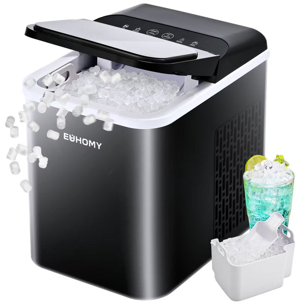 Ice Maker – 35 Lbs. Nugget Ice Maker, Countertop Ice Machine – Black