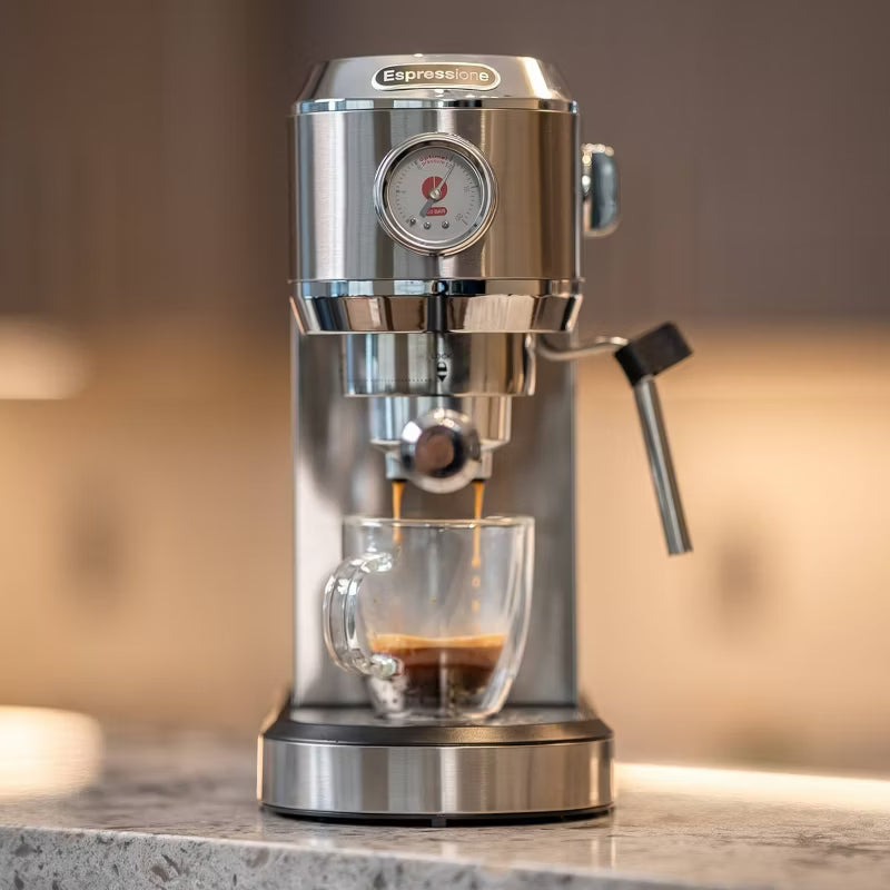 Espresso Machine – 3-in-1 Plastic/Metal Espresso Maker Finish – Stainless Steel