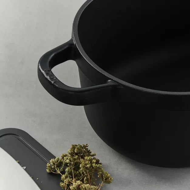 Cookware Set – 4Pc Enameled Cast Iron Cookware Set – Black