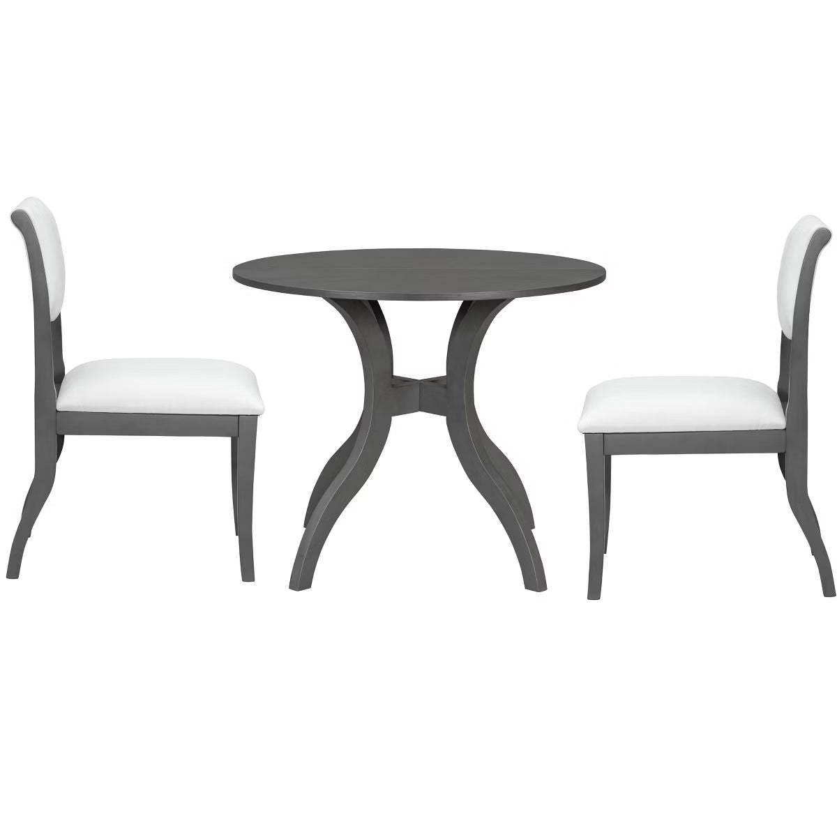 3 Piece Round Dining Table Set for 2