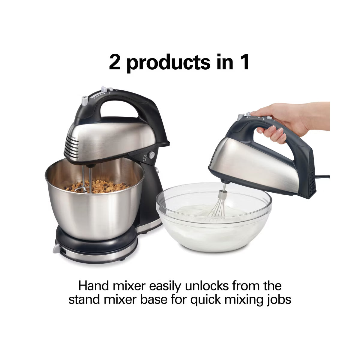 Stand Mixer – 6-Speed Classic Hand Mixer – Stainless Steel