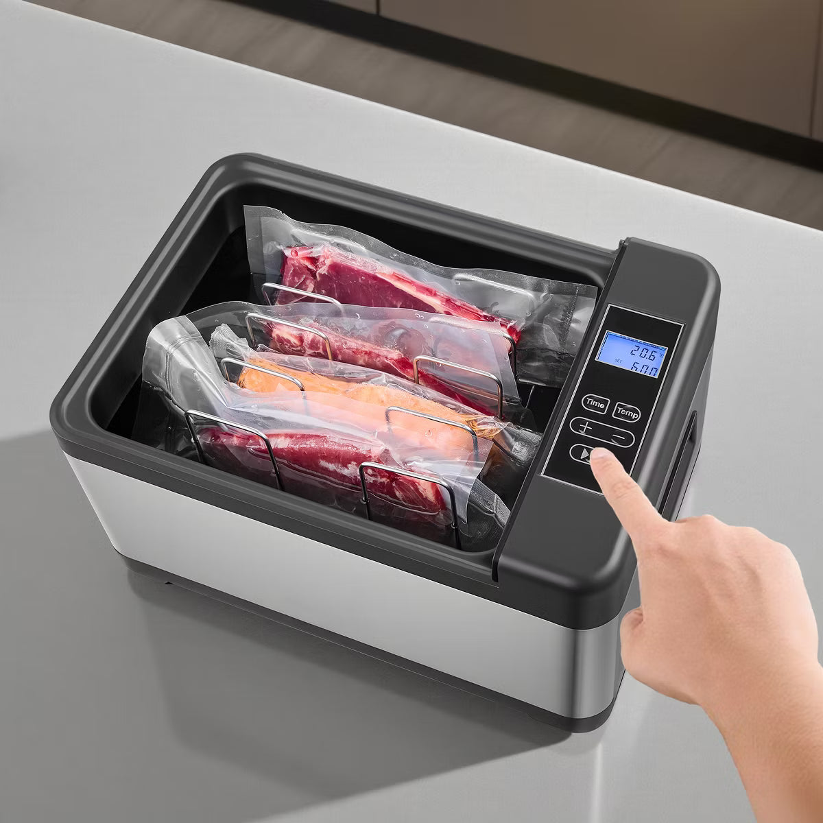 Pressure Cooker – Cooker 800W Sous-Vide Machine with LED Digital Display – Natural