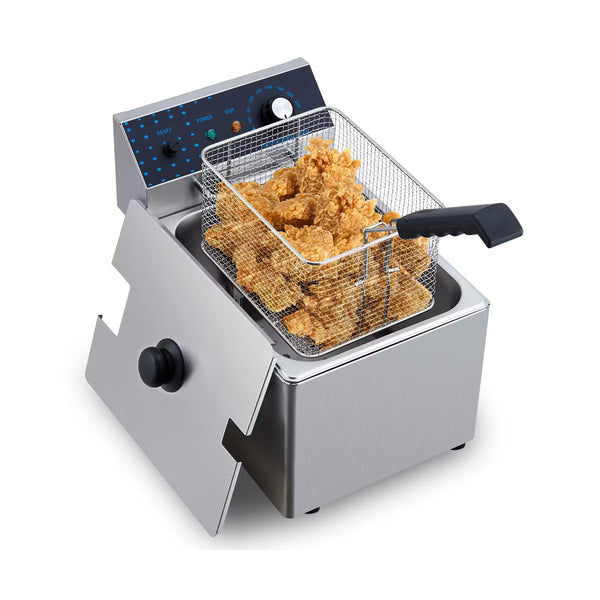 Deep Fryer – Electric Deep Fryer with Basket – Silver