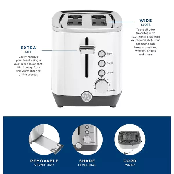 Toaster – 2 Slice Toaster – White