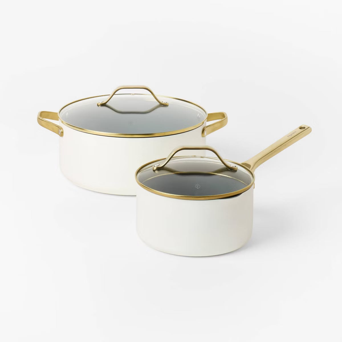 Cookware Set – 7pc Nonstick Ceramic Coated Aluminum Cookware Set – Cream