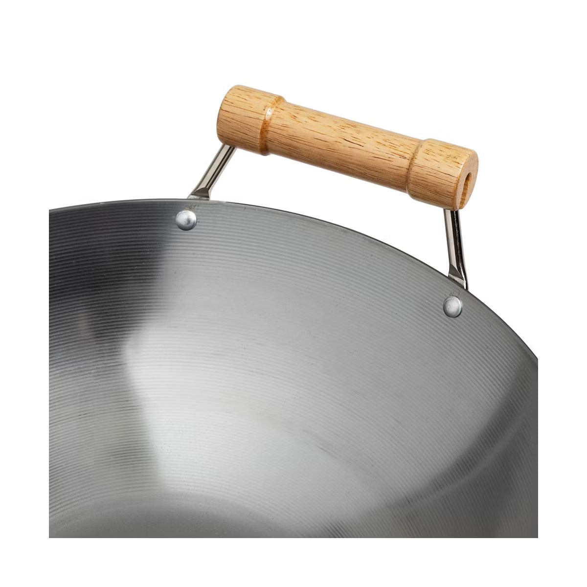 Wok – 4-Inch Round Bottom Carbon Steel Wok – Silver