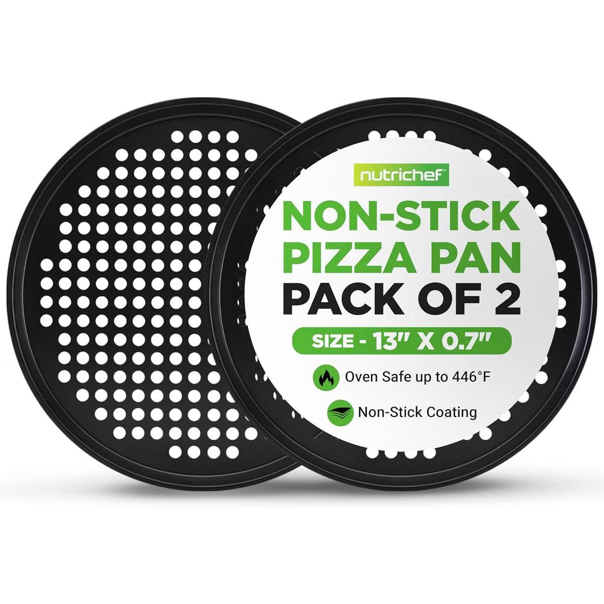 Pizza Pan – 13" Nonstick Carbon Steel Pizza Pan Set - 2 pc – Dots